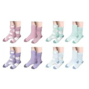 2-Pair Soft Daisy Therapeutic Spa Socks- infused with Shea Butter & Lavender