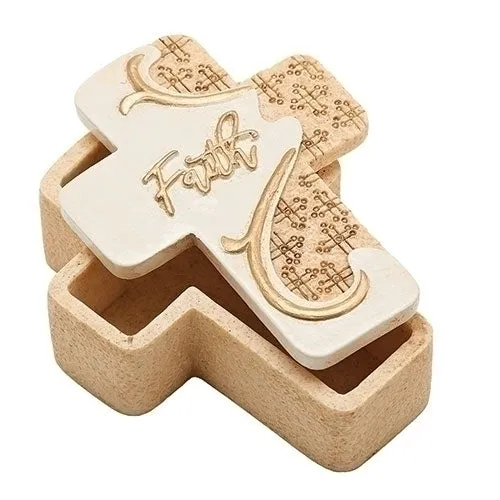 3.25" Faith Keepsake Prayer Cross Box