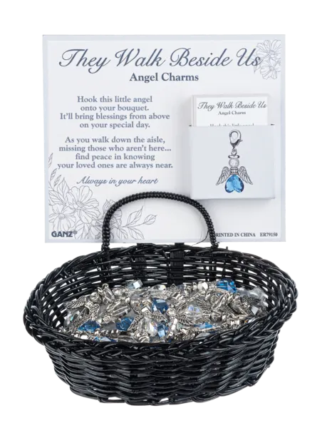 Always in Your Heart Walk Beside Us Guardian Angel Token Charm with Hook