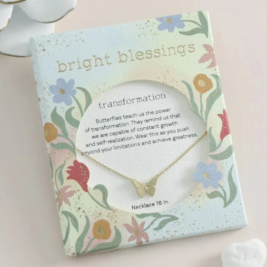 Bright Blessings Necklace-Butterfly-Gold