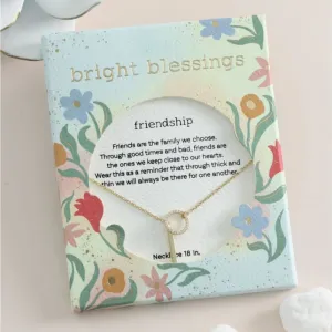 Bright Blessings Necklace-Circle & Bar-Gold