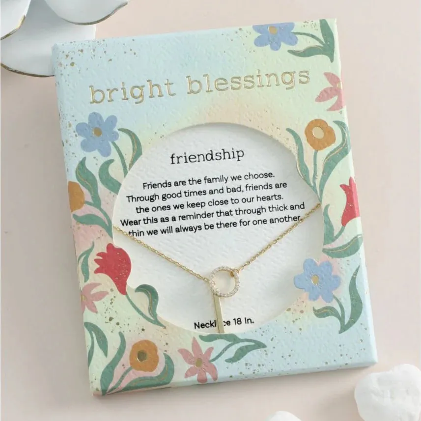Bright Blessings Necklace-Circle & Bar-Gold