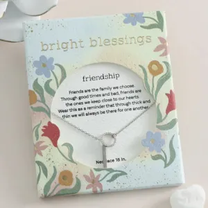 Bright Blessings Necklace-Circle & Bar-Silver