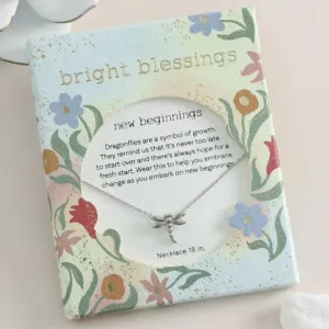 Bright Blessings Necklace-Dragonfly-Silver