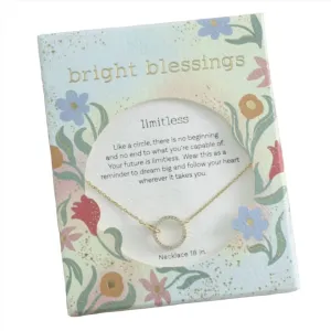 Bright Blessings Necklace-Gold Circle with Crystal