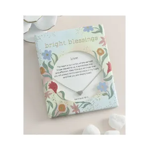 Bright Blessings Necklace-Heart-Silver