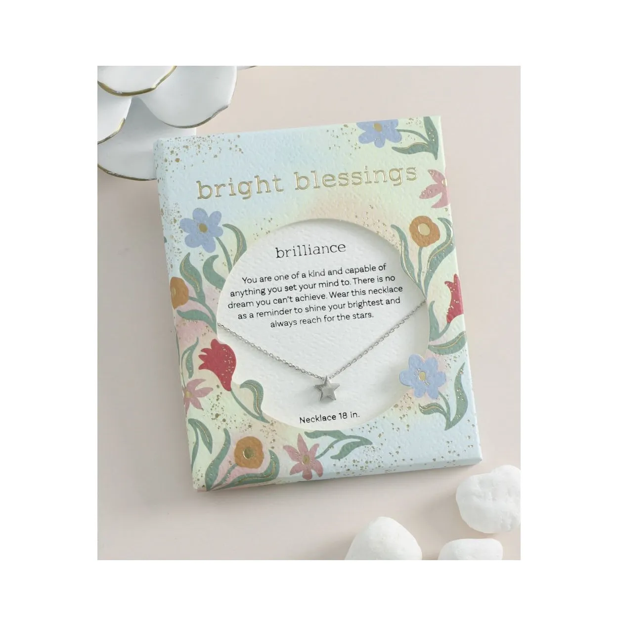 Bright Blessings Necklace-Star-Silver