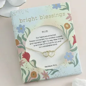 Bright Blessings Necklace-Two Hearts-Gold