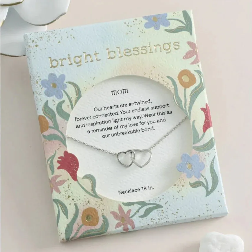Bright Blessings Necklace-Two Hearts-Silver