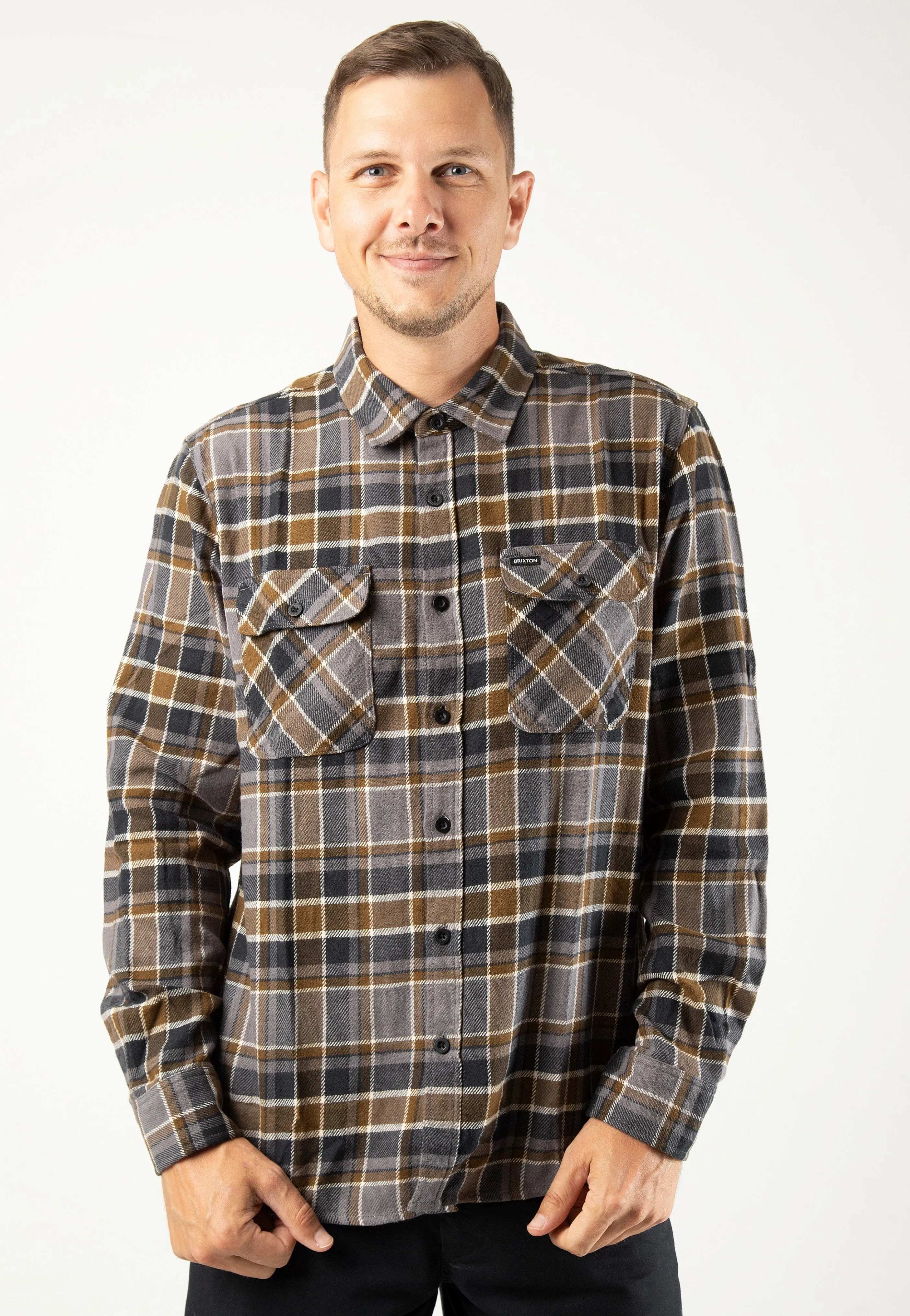 Brixton - Bowery Black/Desert Palm/Beige - Shirt