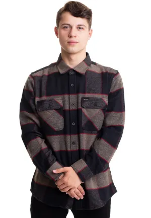 Brixton - Bowery Flannel Heather Grey/Charcoal - Shirt