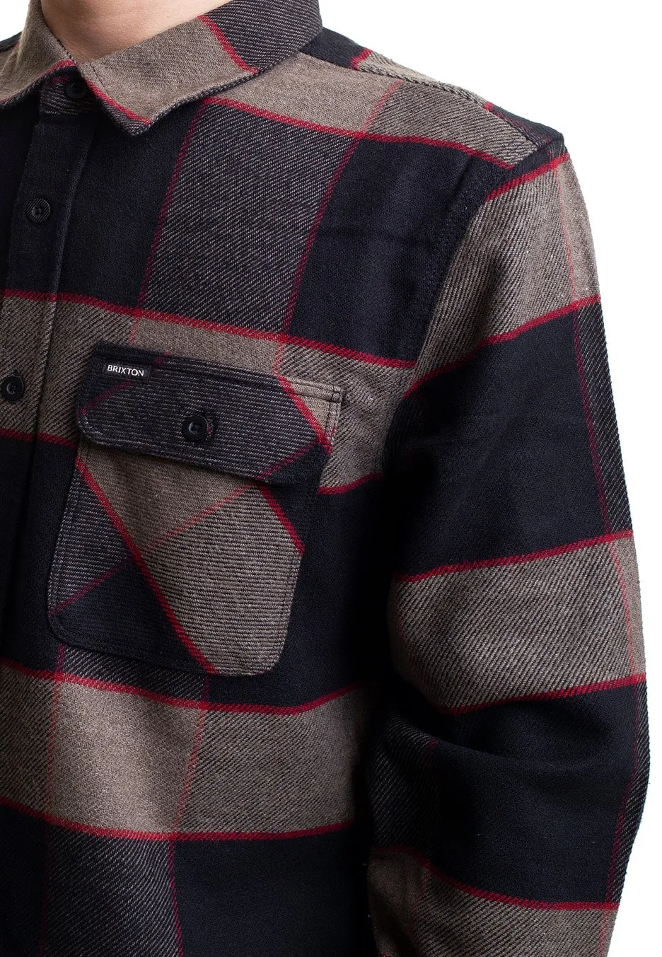 Brixton - Bowery Flannel Heather Grey/Charcoal - Shirt