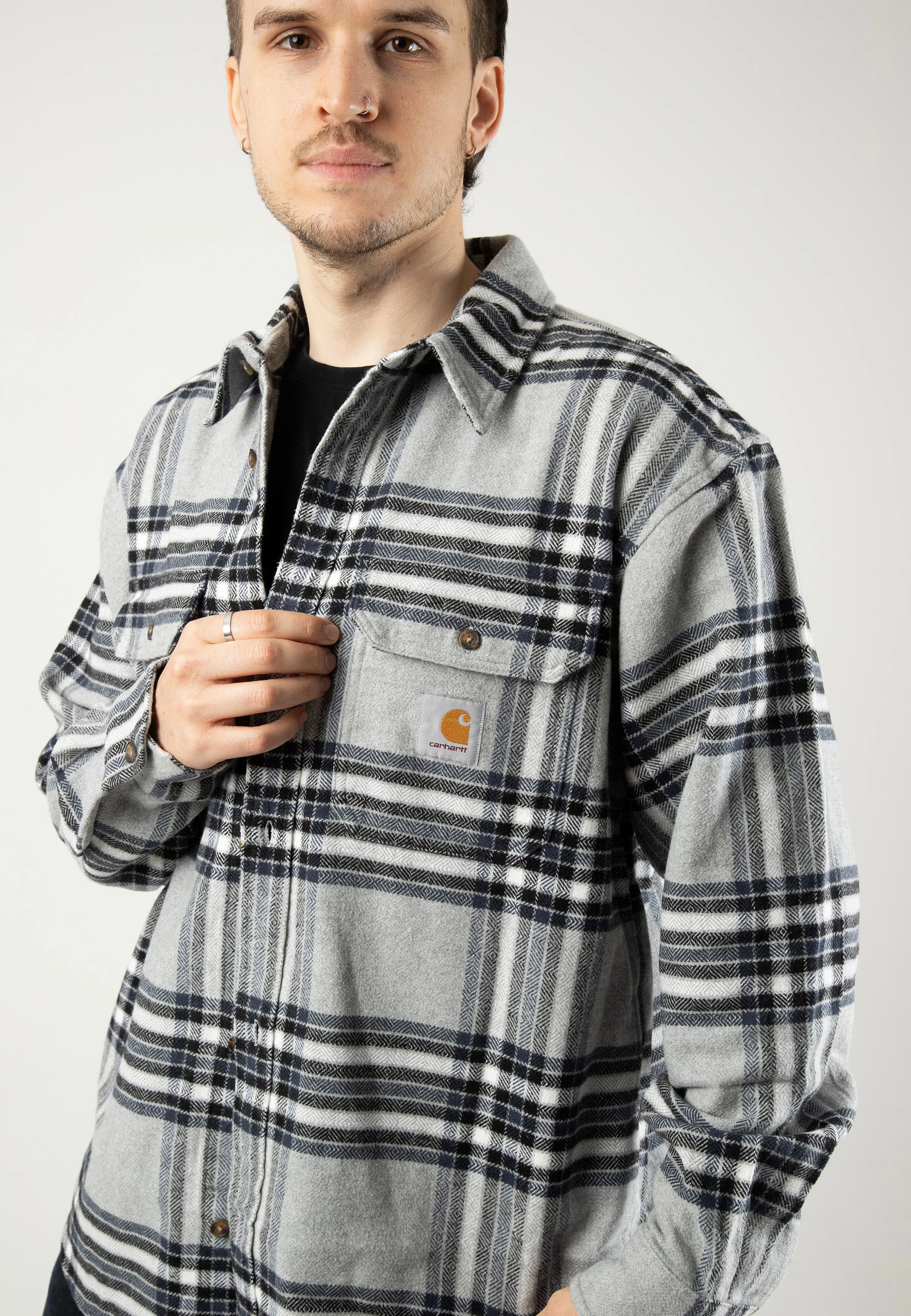 Carhartt WIP - Hawkins Hawkins Check/ Grey Heather/Blue - Shirt