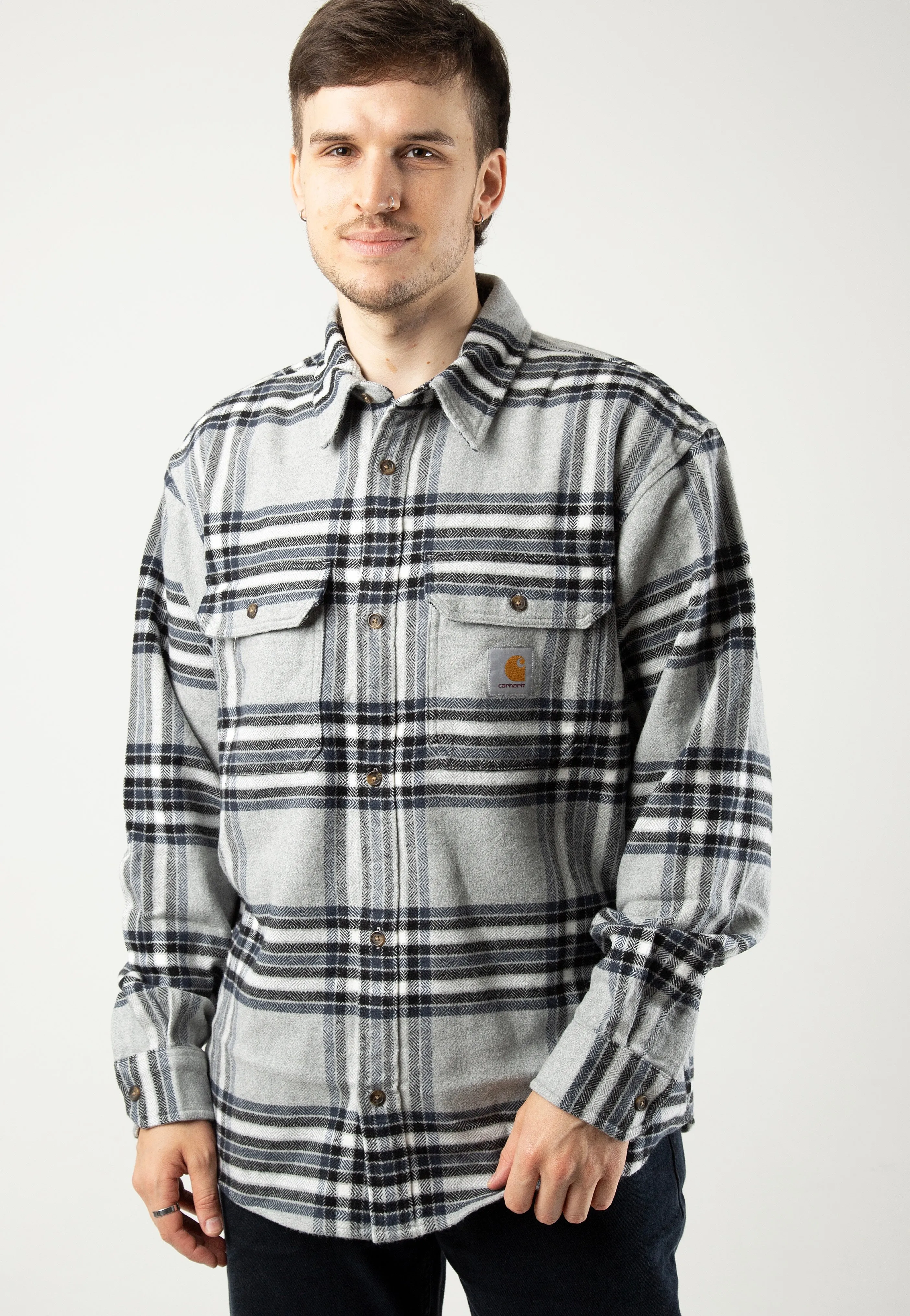 Carhartt WIP - Hawkins Hawkins Check/ Grey Heather/Blue - Shirt