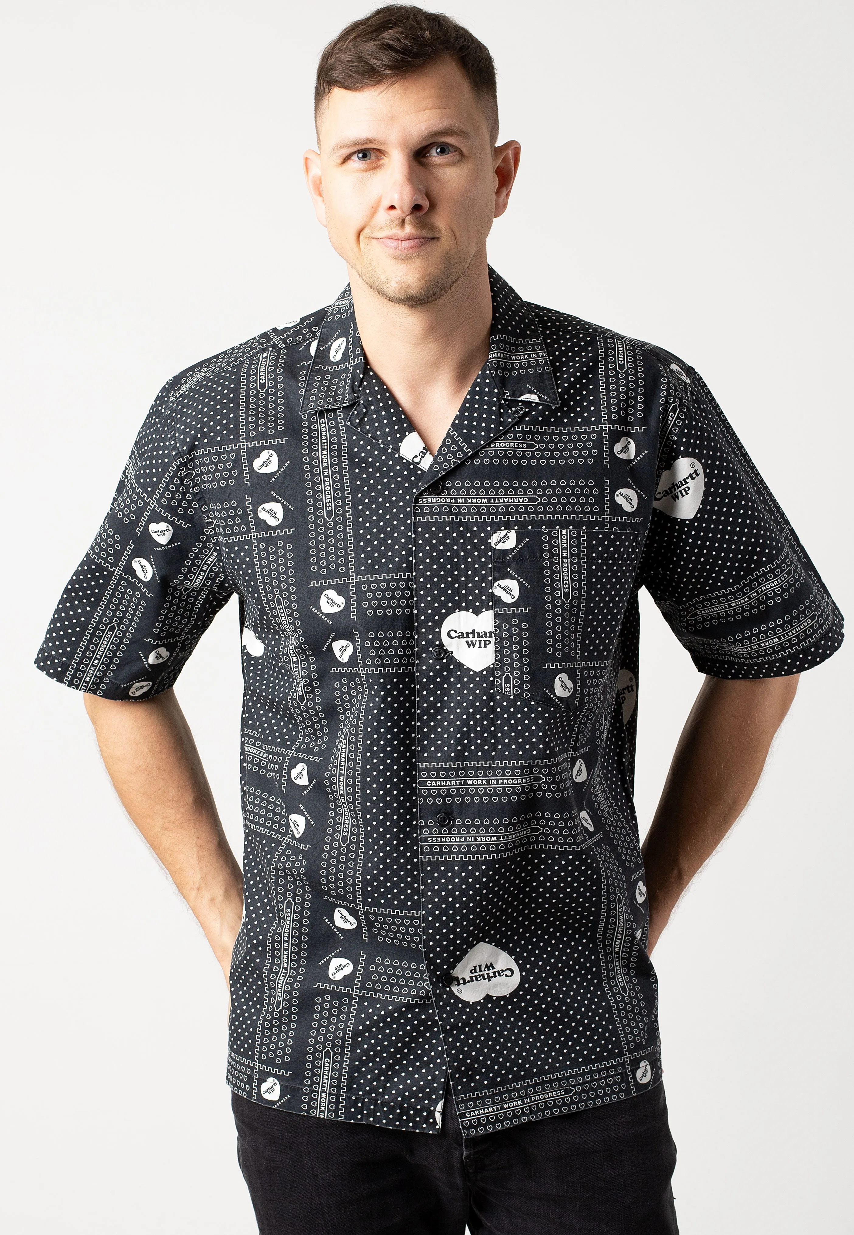 Carhartt WIP - Heart Bandana Heart Bandana Print/Black - Shirt