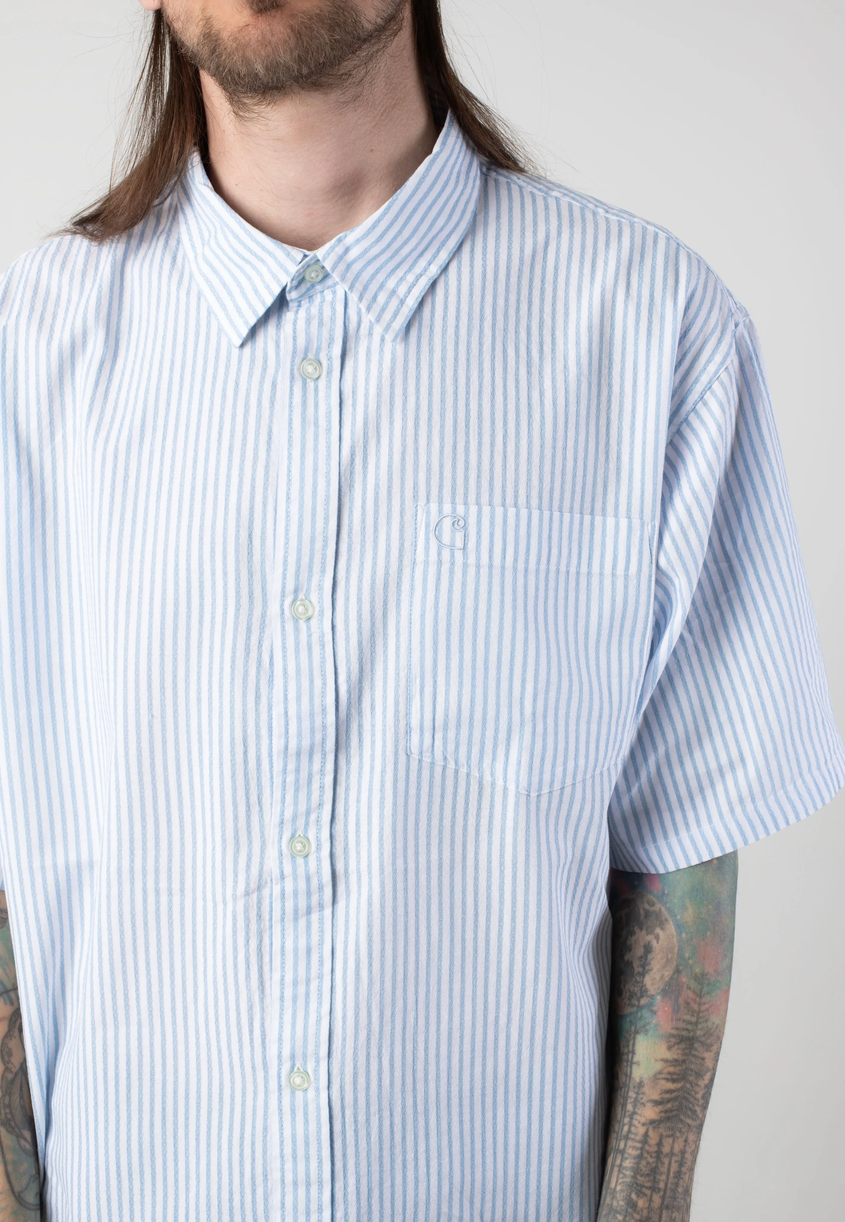Carhartt WIP - Phelps Phelps Stripe/Bluebird - Shirt