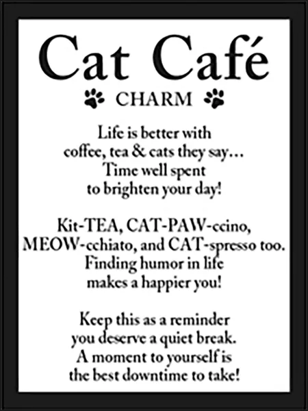 Cat Caf Token Charm 1.5"