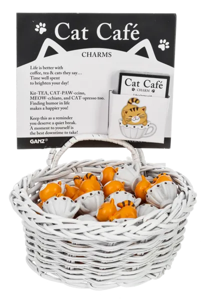 Cat Caf Token Charm 1.5"