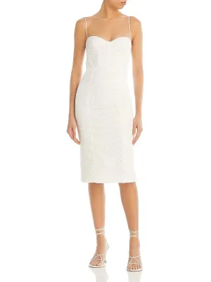 Charley Womens Lace Cocktail Midi Dress