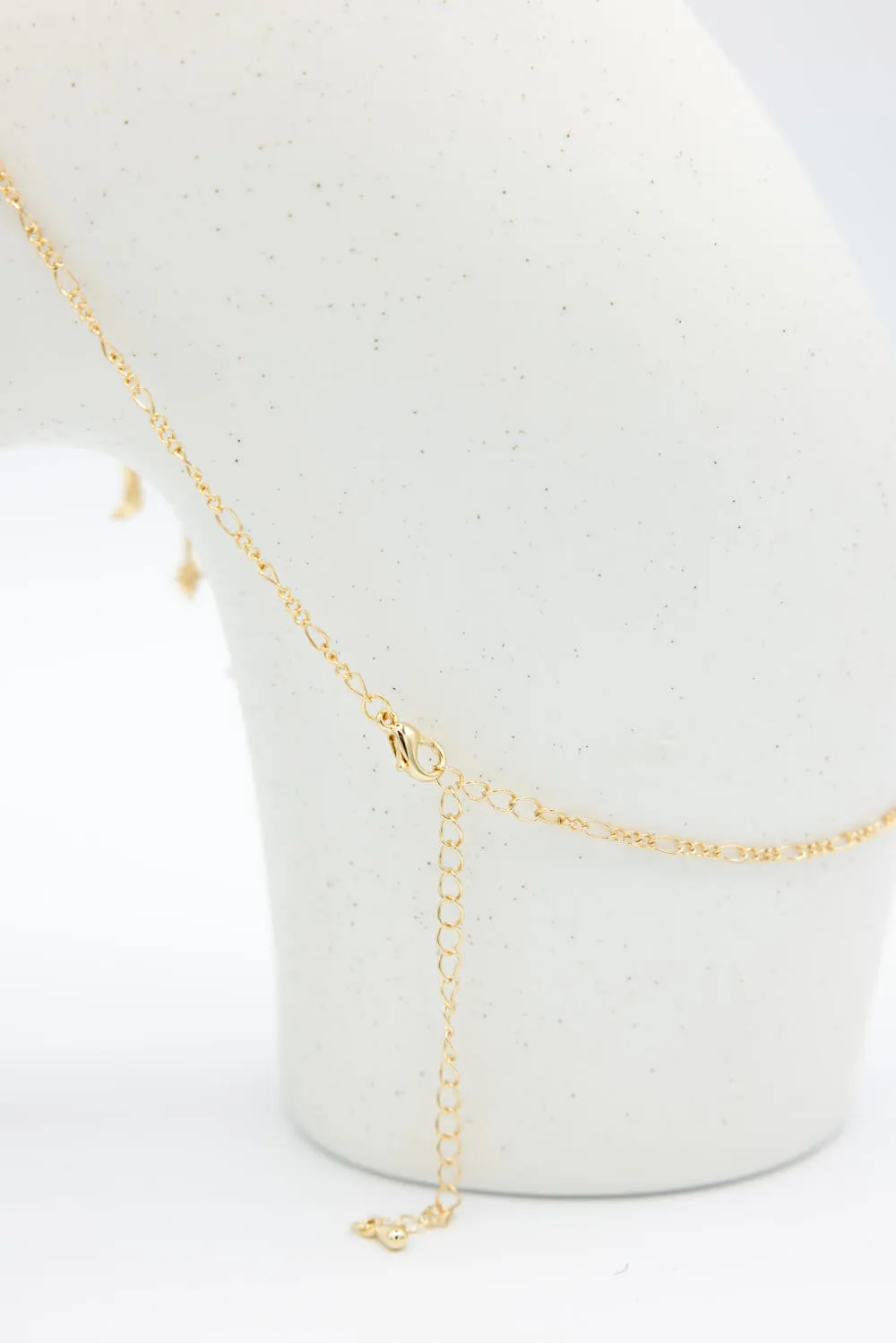 Cowboy Dice Charm Necklace in Gold | OND640GDBLK