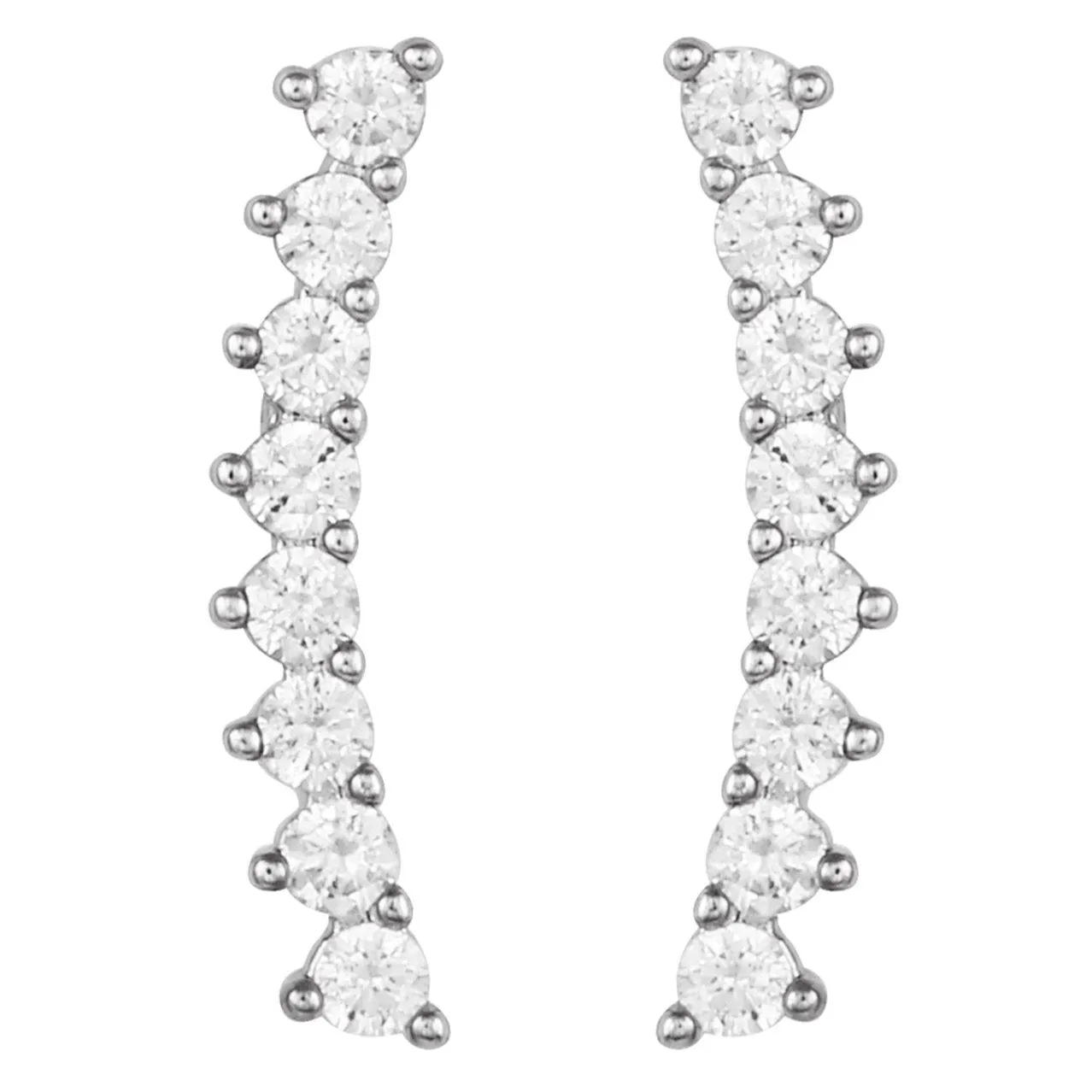Cubic Zirconia Climber Earrings