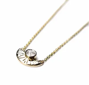 Diamond Rising Sun Necklaces