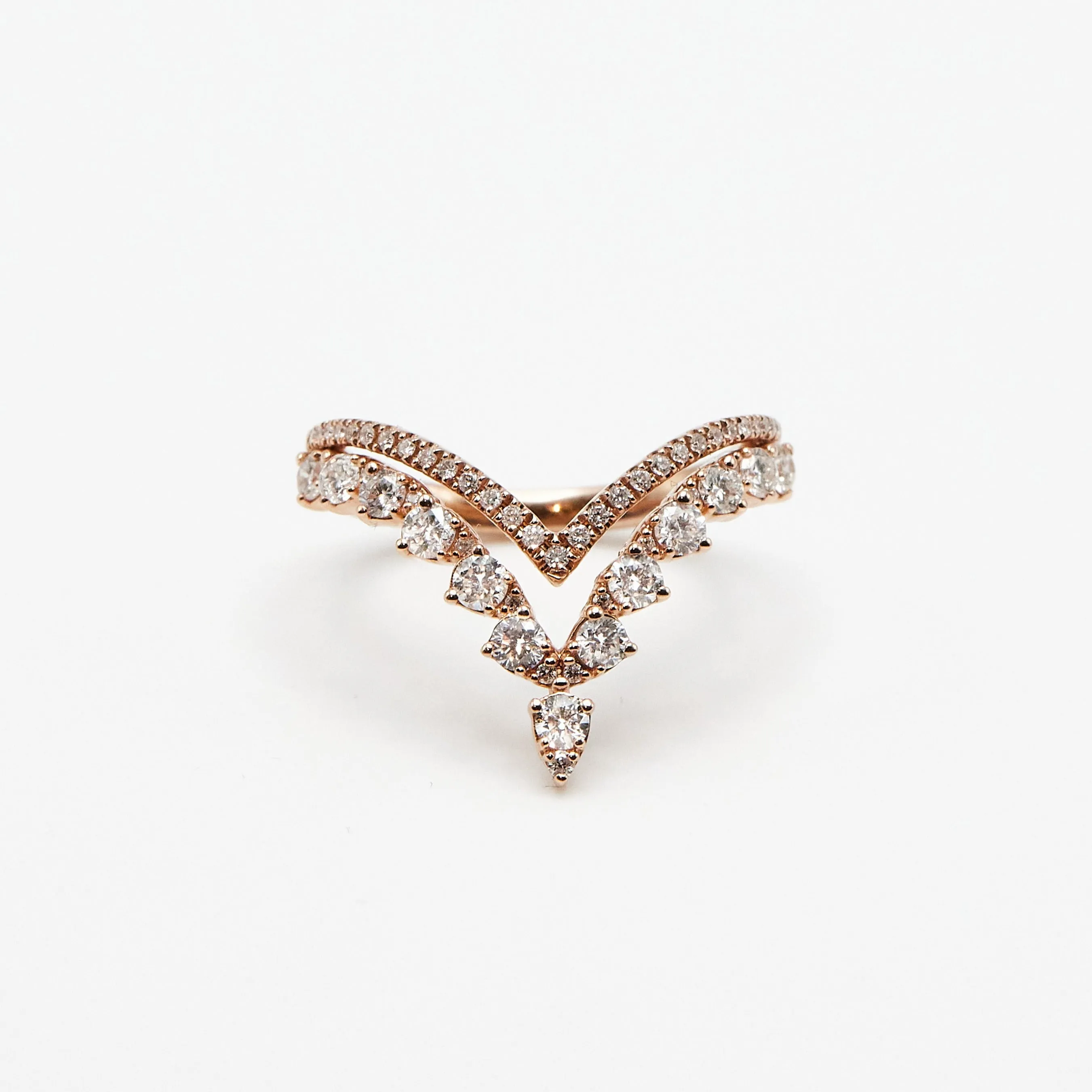 Double V Diamond Ring