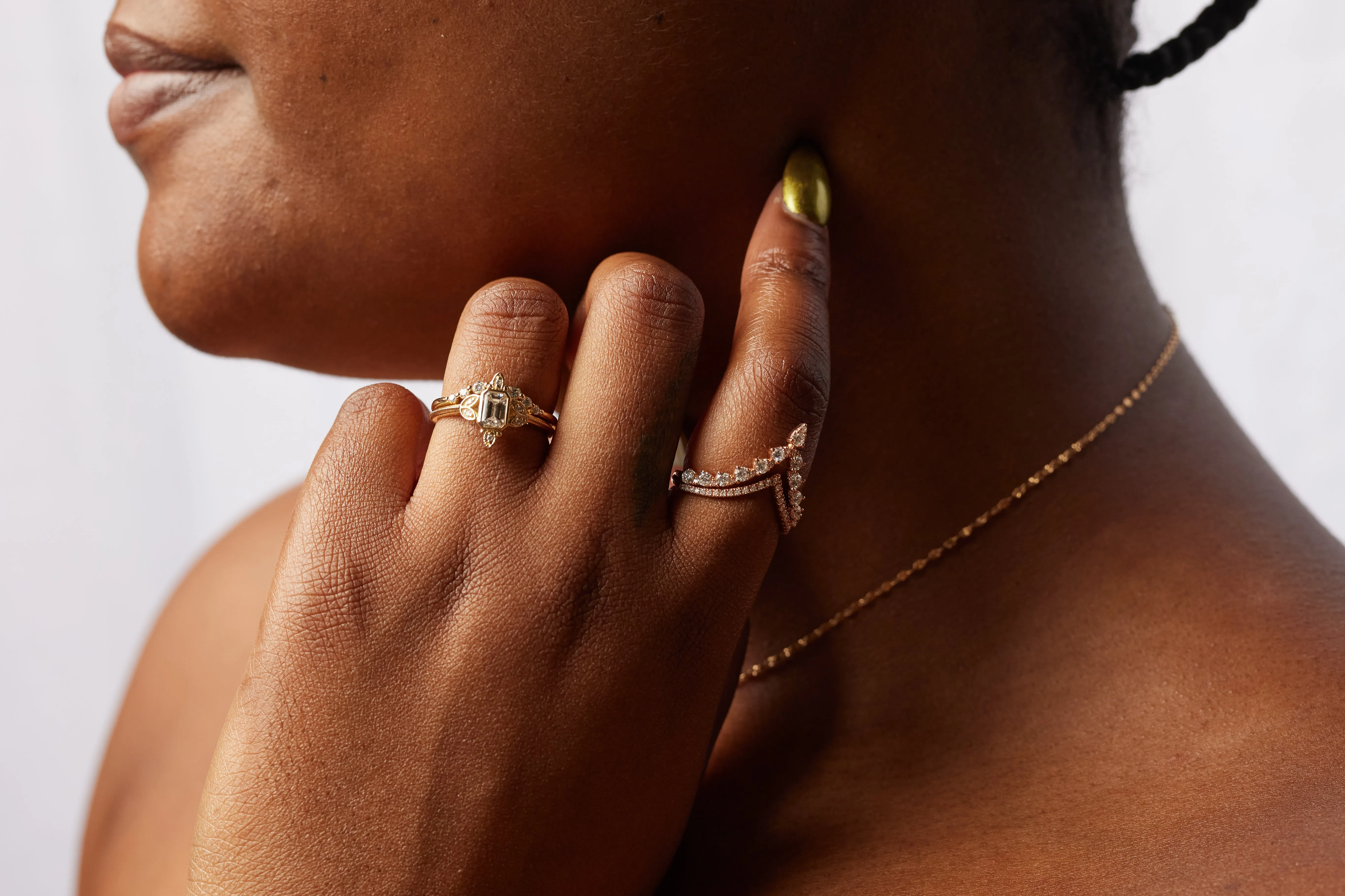 Double V Diamond Ring