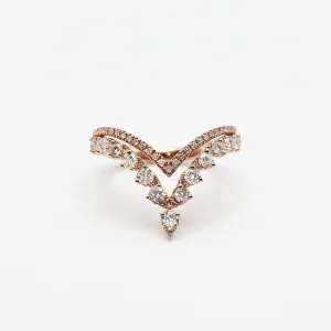 Double V Diamond Ring