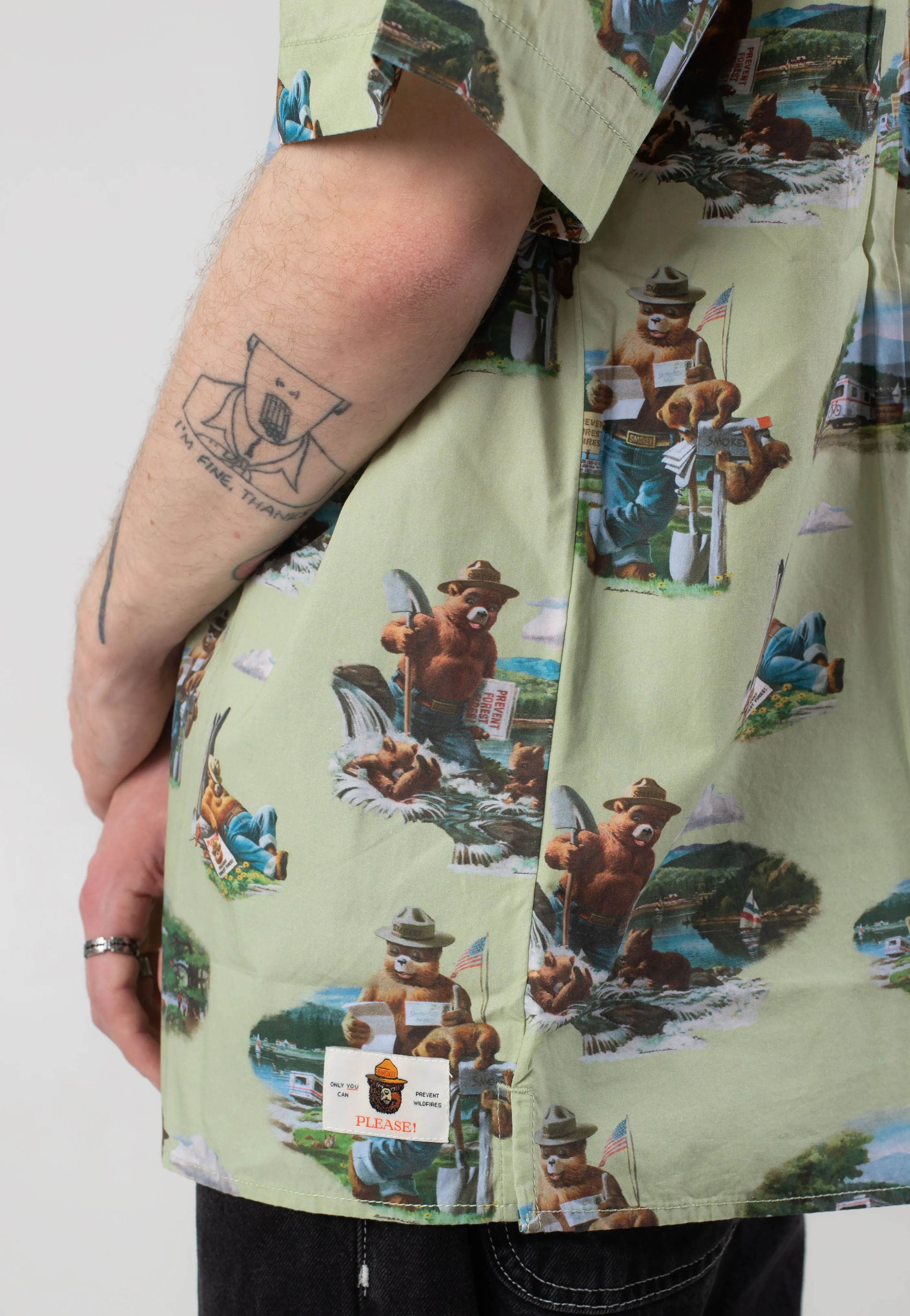 Element x Smokey Bear -  Camp Oyster Gray - Shirt