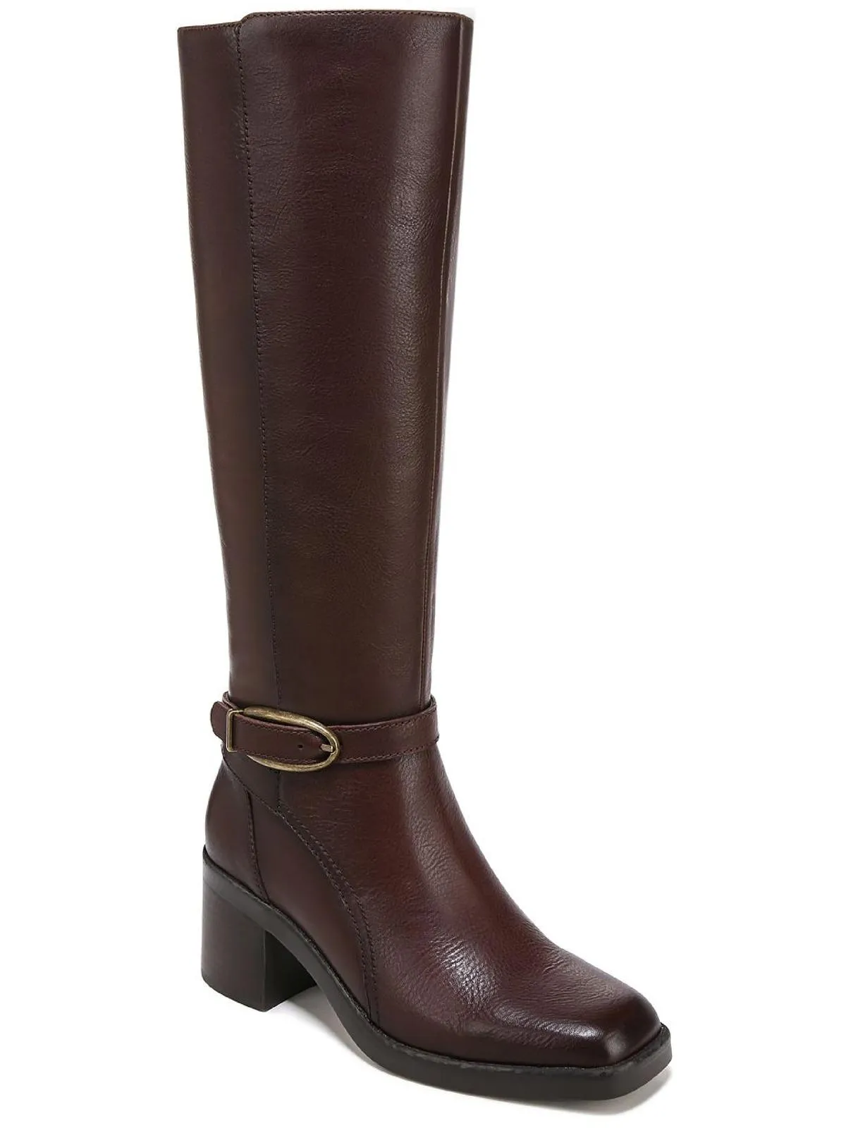 Elliot Womens Leather Square Toe Knee-High Boots