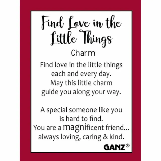 Find Love in the Little Things Token Charm Magnifier