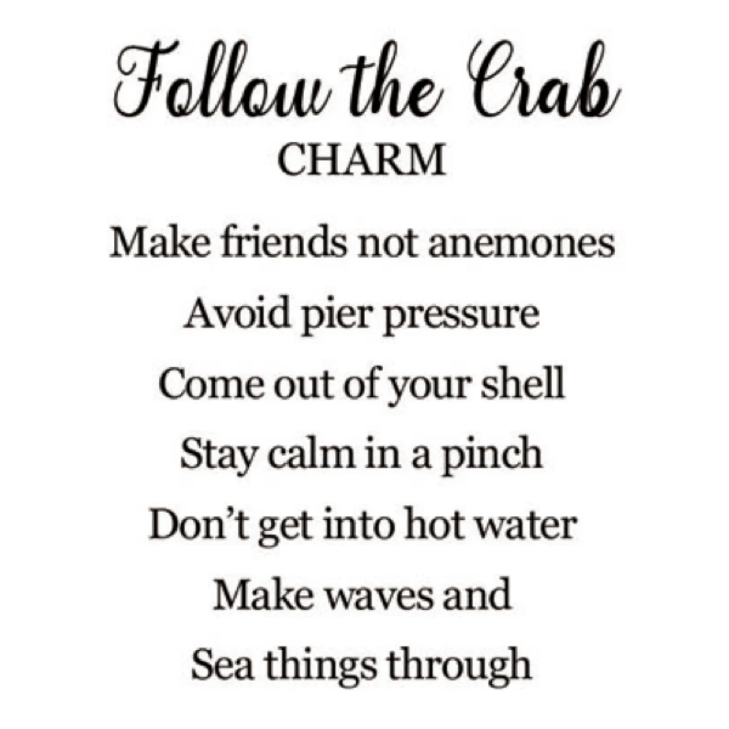 Follow the Crab Token Charm