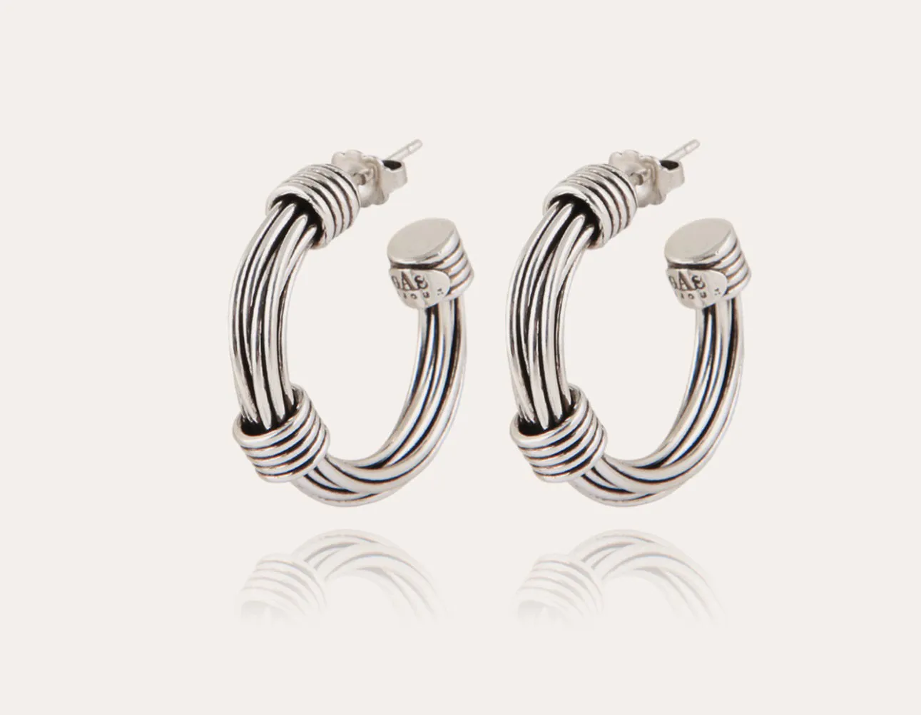 GAS BIJOUX - ARIANE SILVER HOOP EARRINGS