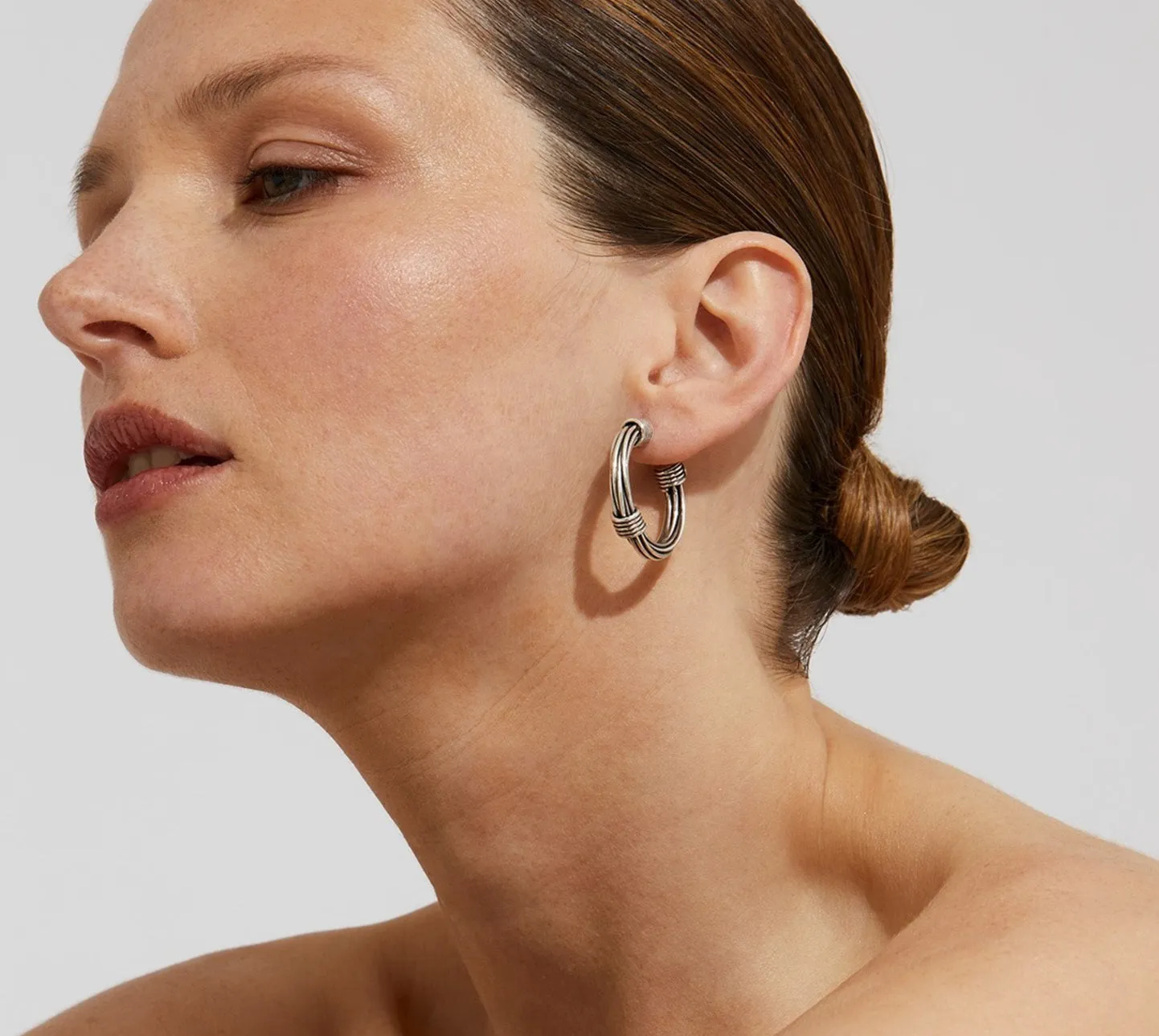 GAS BIJOUX - ARIANE SILVER HOOP EARRINGS