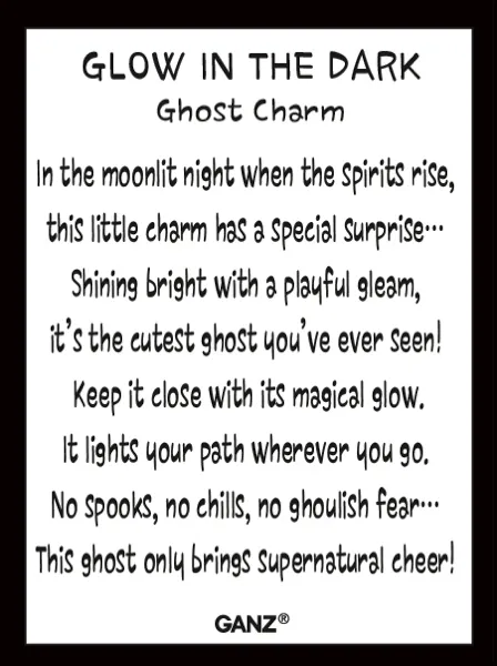 Glow in the Dark Translucent Ghost Token Charm