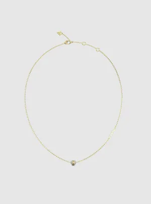 Gold Crystal Bead Necklace Guess