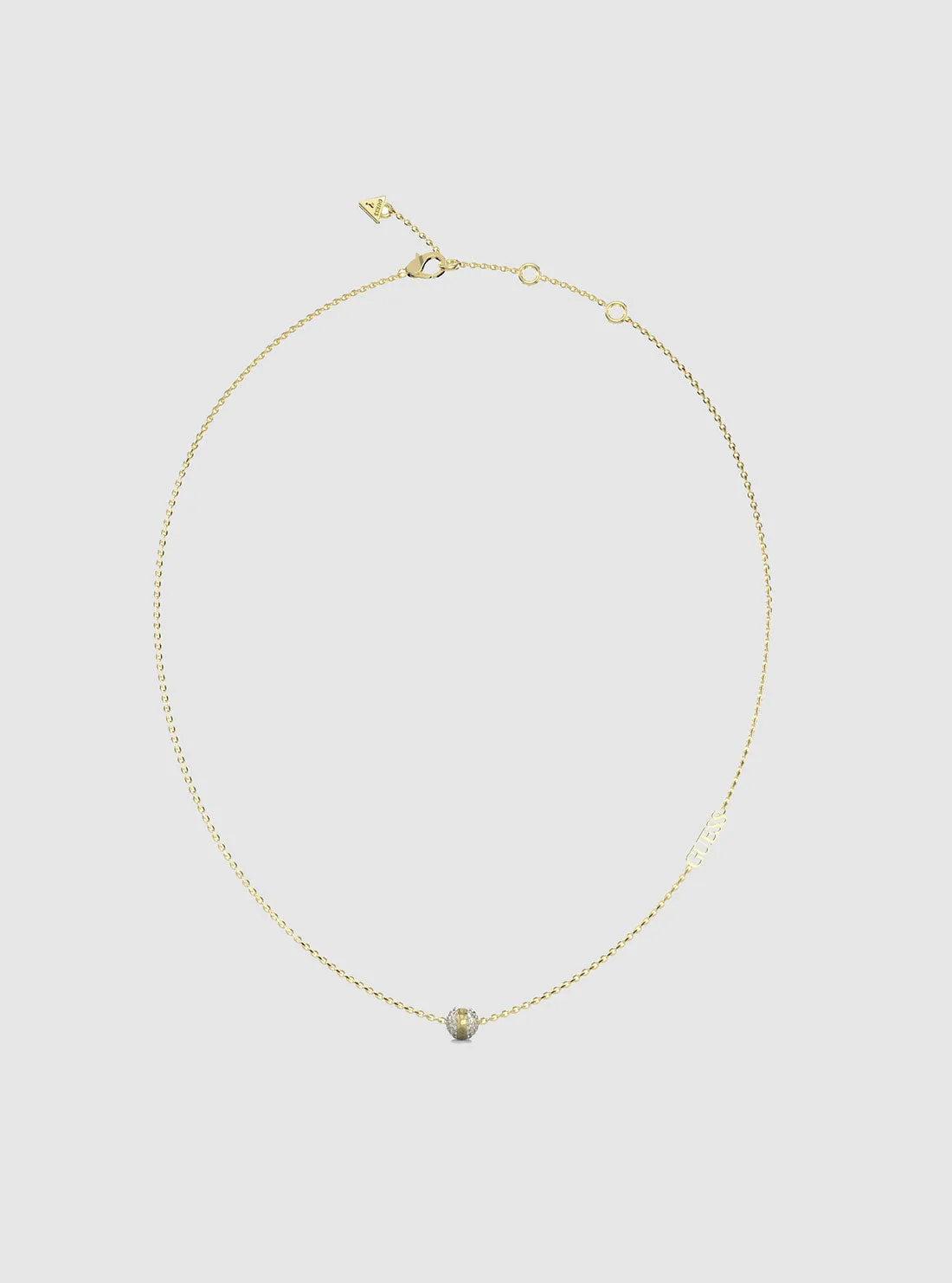 Gold Crystal Bead Necklace Guess