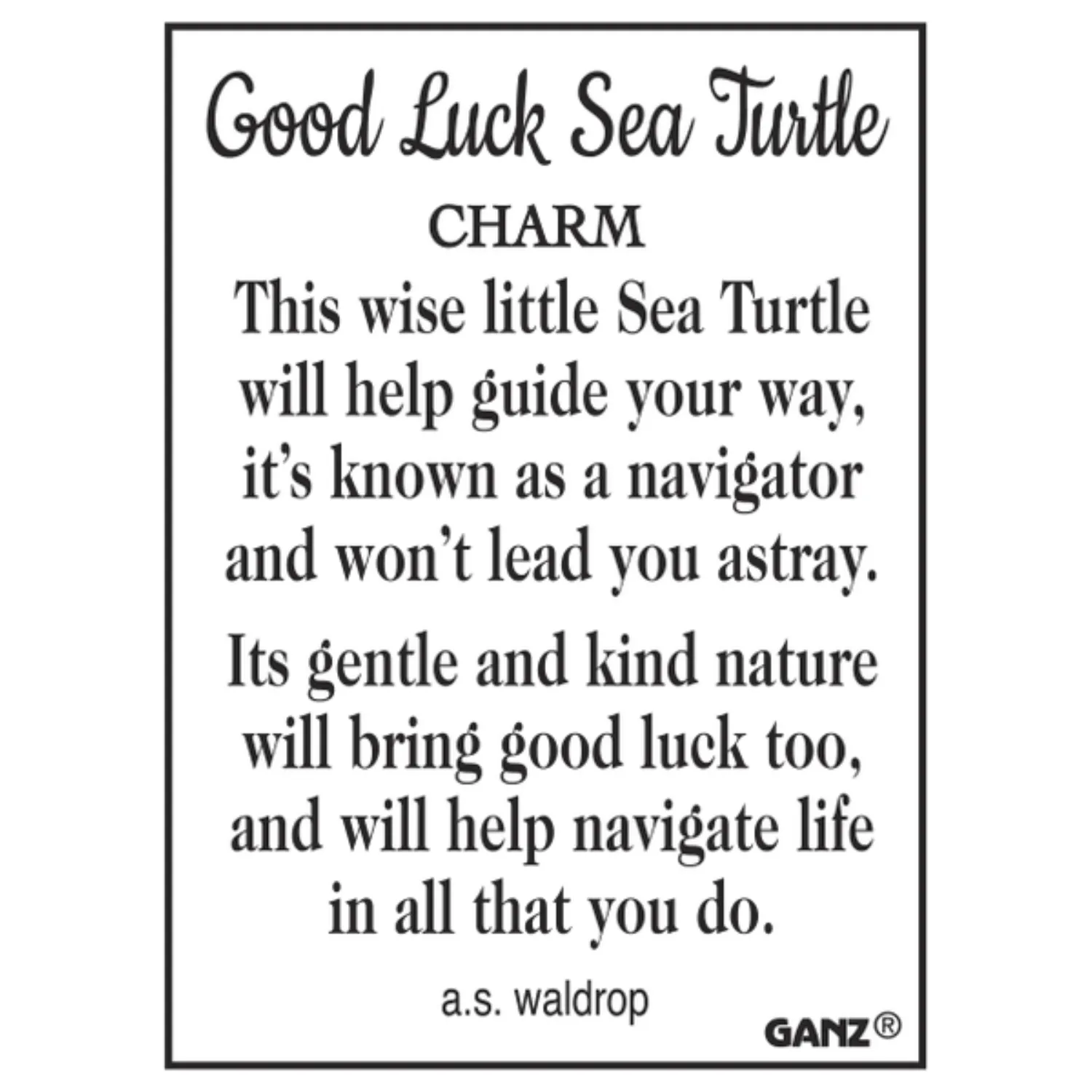 Good Luck Sea Turtle Token Charm