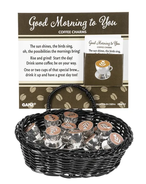 Good Morning to You Coffee Cup Token Charm