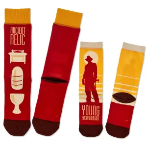Hallmark Indiana Jones Adult and Child Relic and Archeologist Socks, Pack of 2