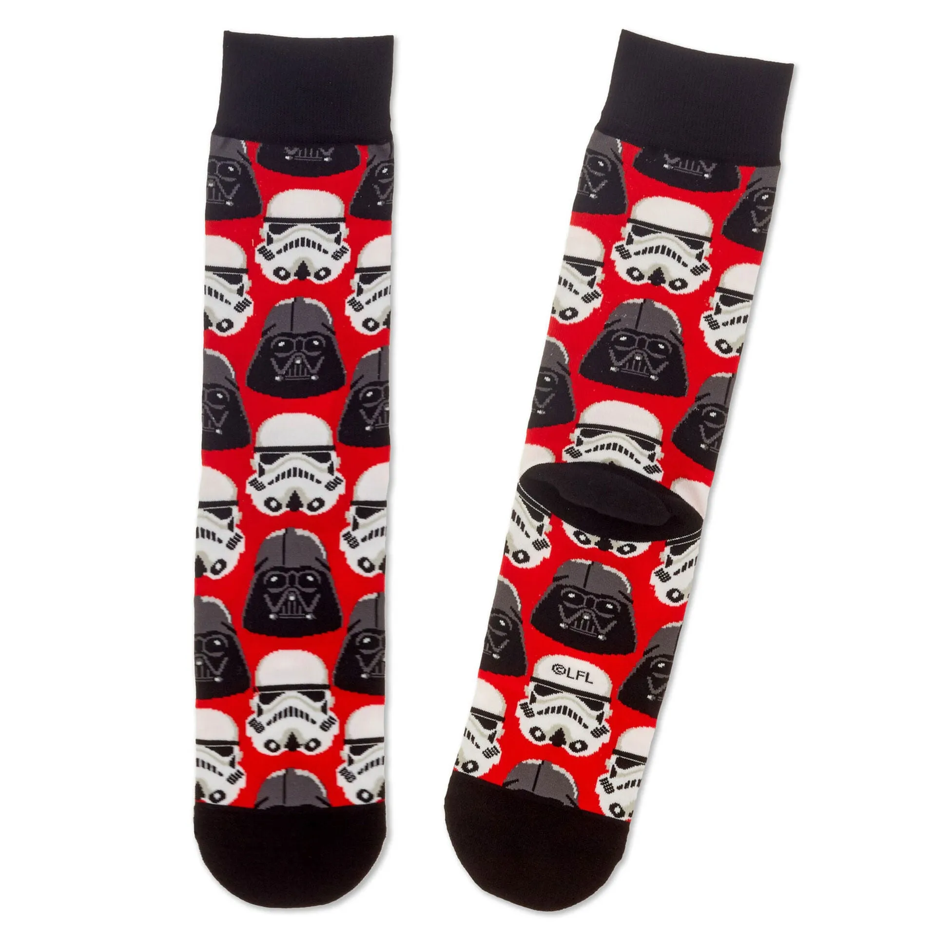 Hallmark Star Wars Darth Vader and Stormtrooper Helmet Novelty Crew Socks