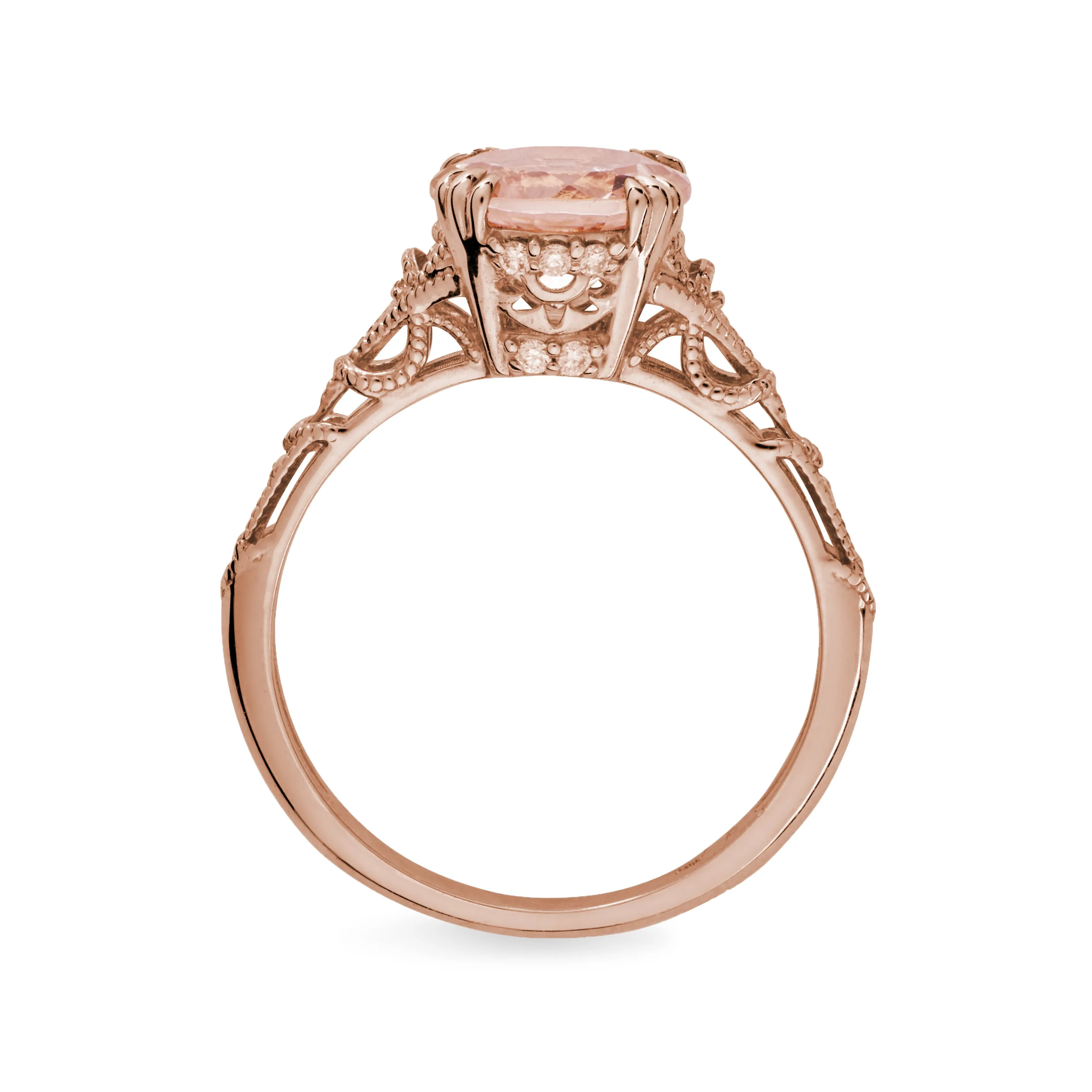 Hayley Ring in Morganite