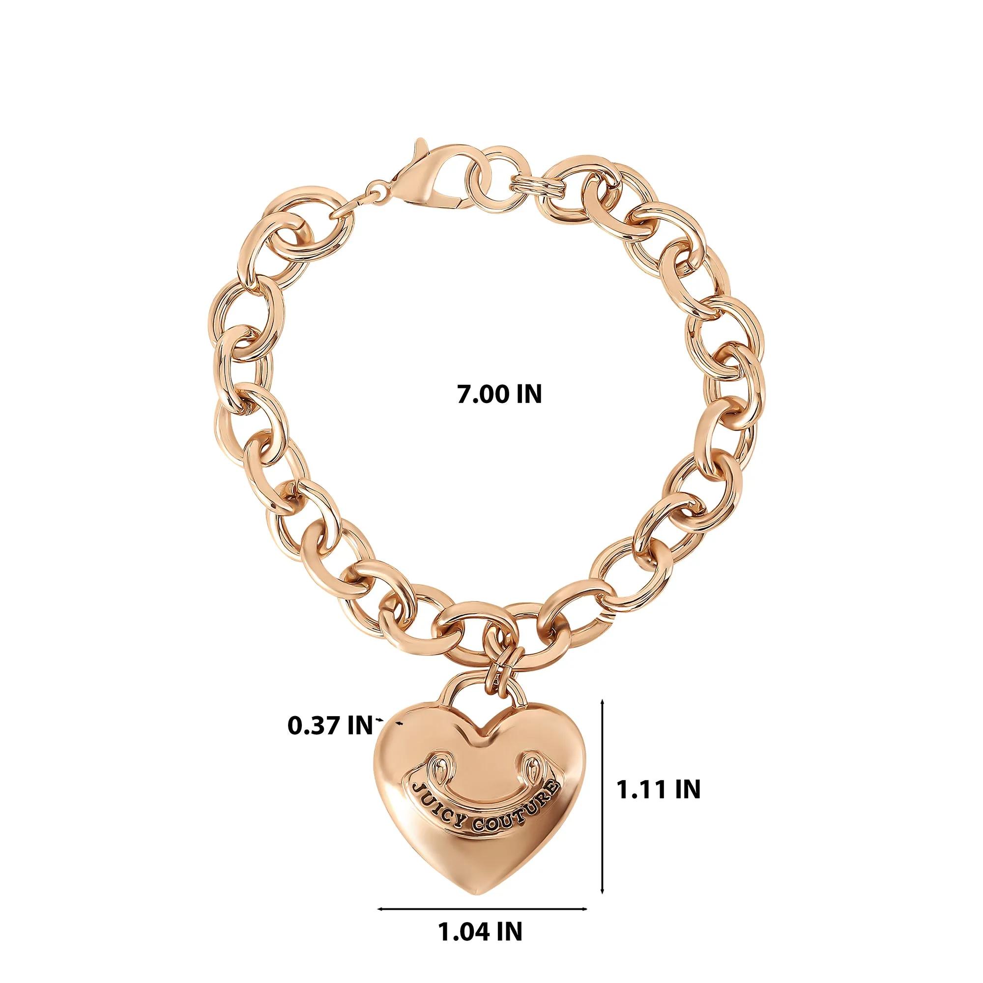 Heart Charm Chain Bracelet Juicy Couture