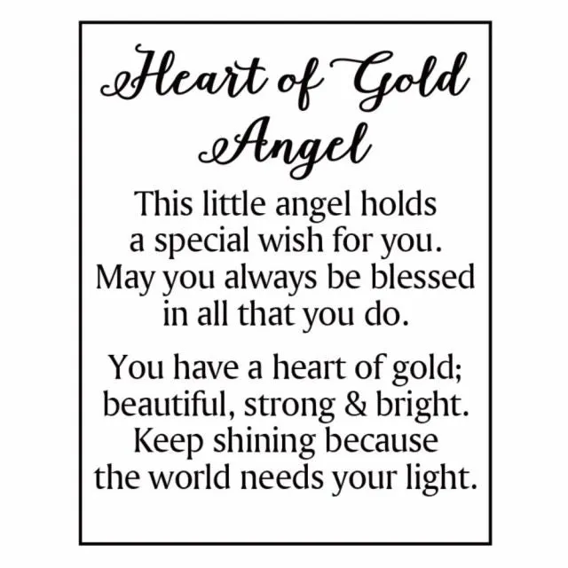 Heart of Gold Angel Token Charm