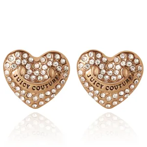 Heart Stud Earrings with Crystal Accents Juicy Couture