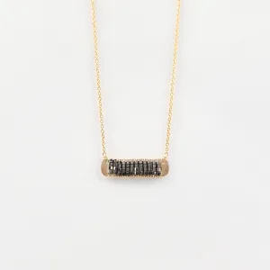 Hematite Bead Bar Necklace