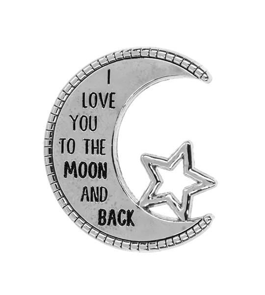I Love You To the Moon and Back Token Charm