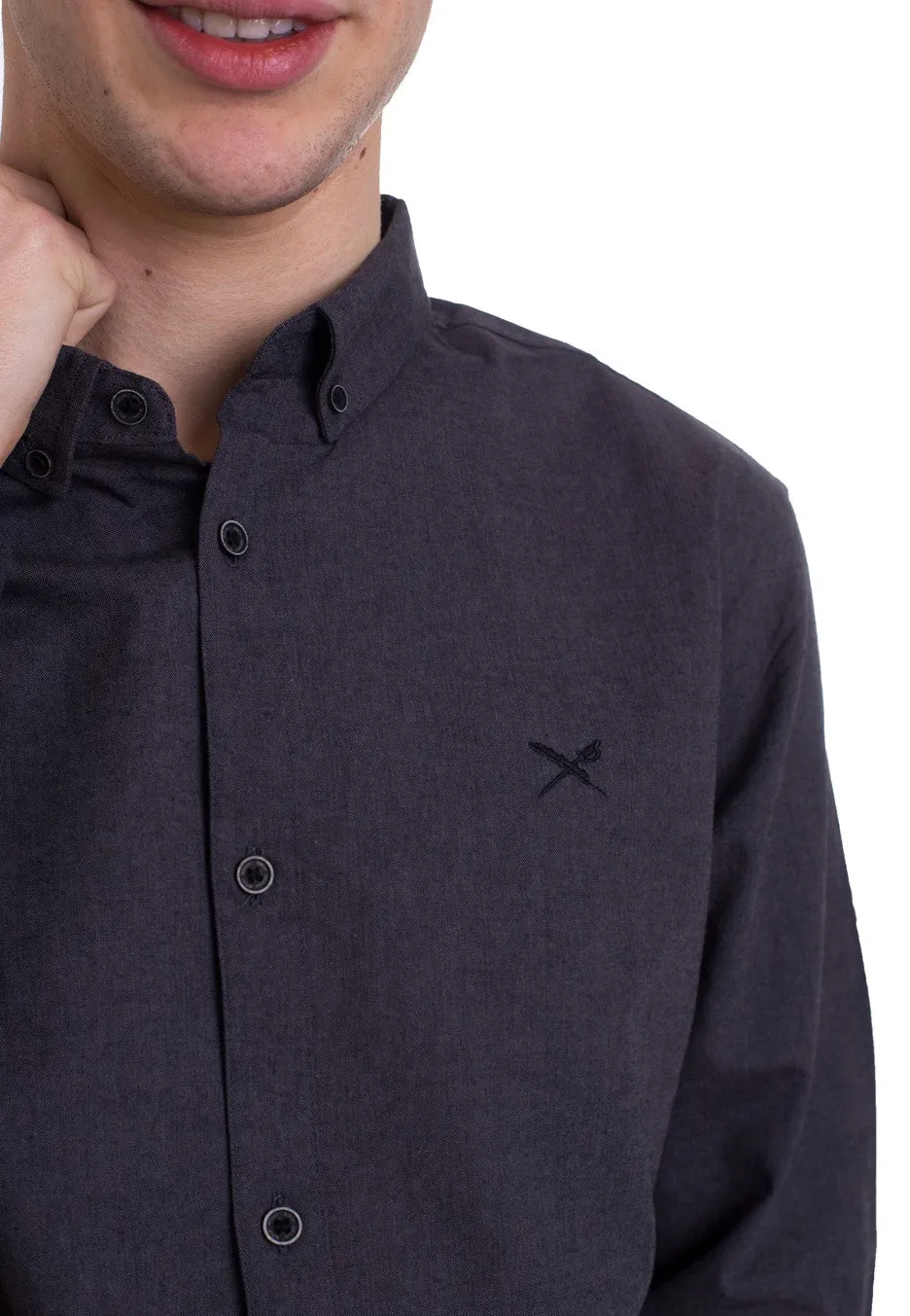 Iriedaily - Samuel L/S Anthracite Melange - Shirt