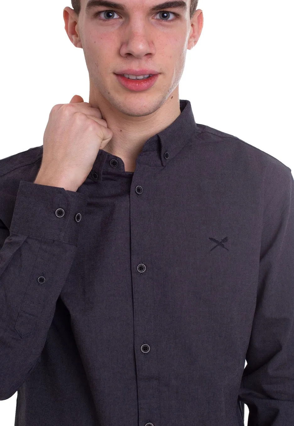 Iriedaily - Samuel L/S Anthracite Melange - Shirt
